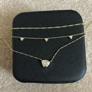 Kendra Scott Arden gold multi strand necklace in white crystal